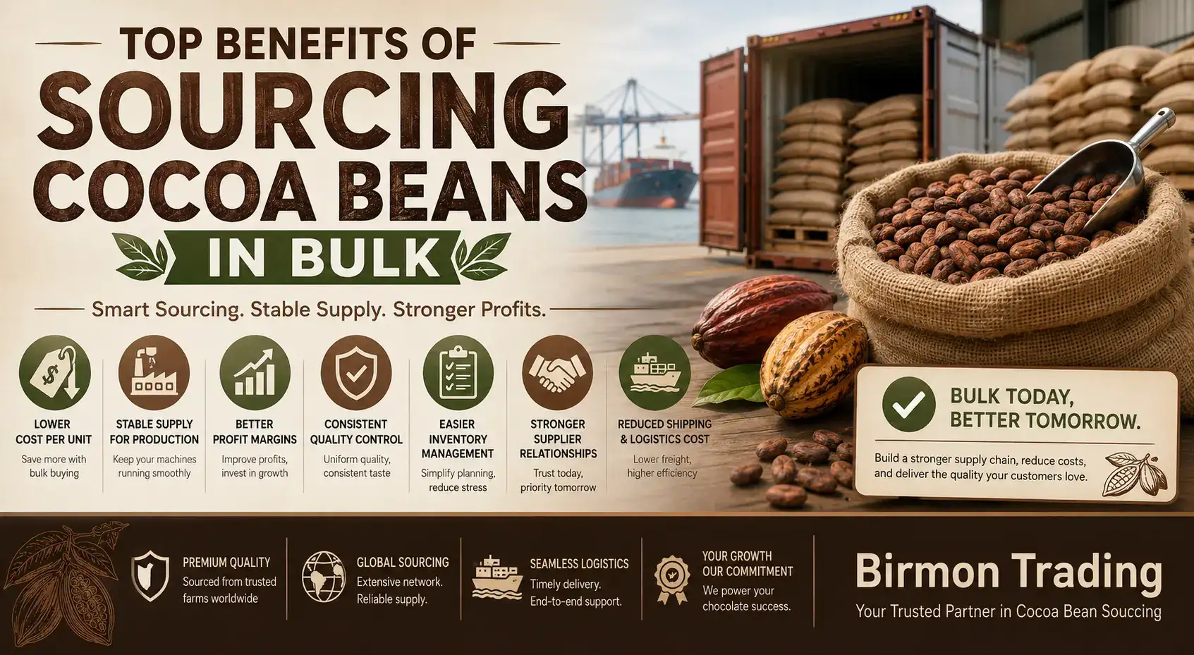 Top 7 Benefits of Sourcing Cocoa Beans in Bulk